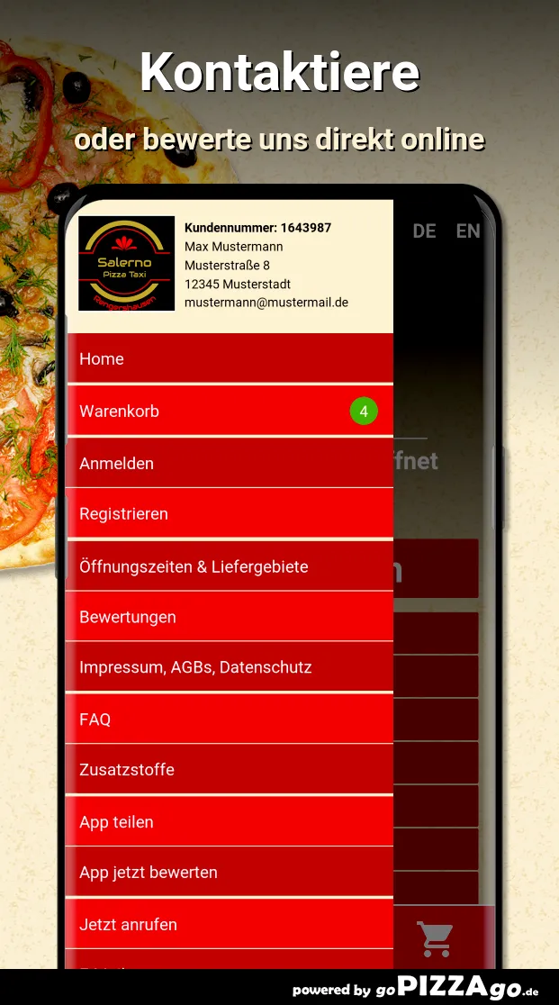 Salerno Pizza Taxi Baunatal | Indus Appstore | Screenshot