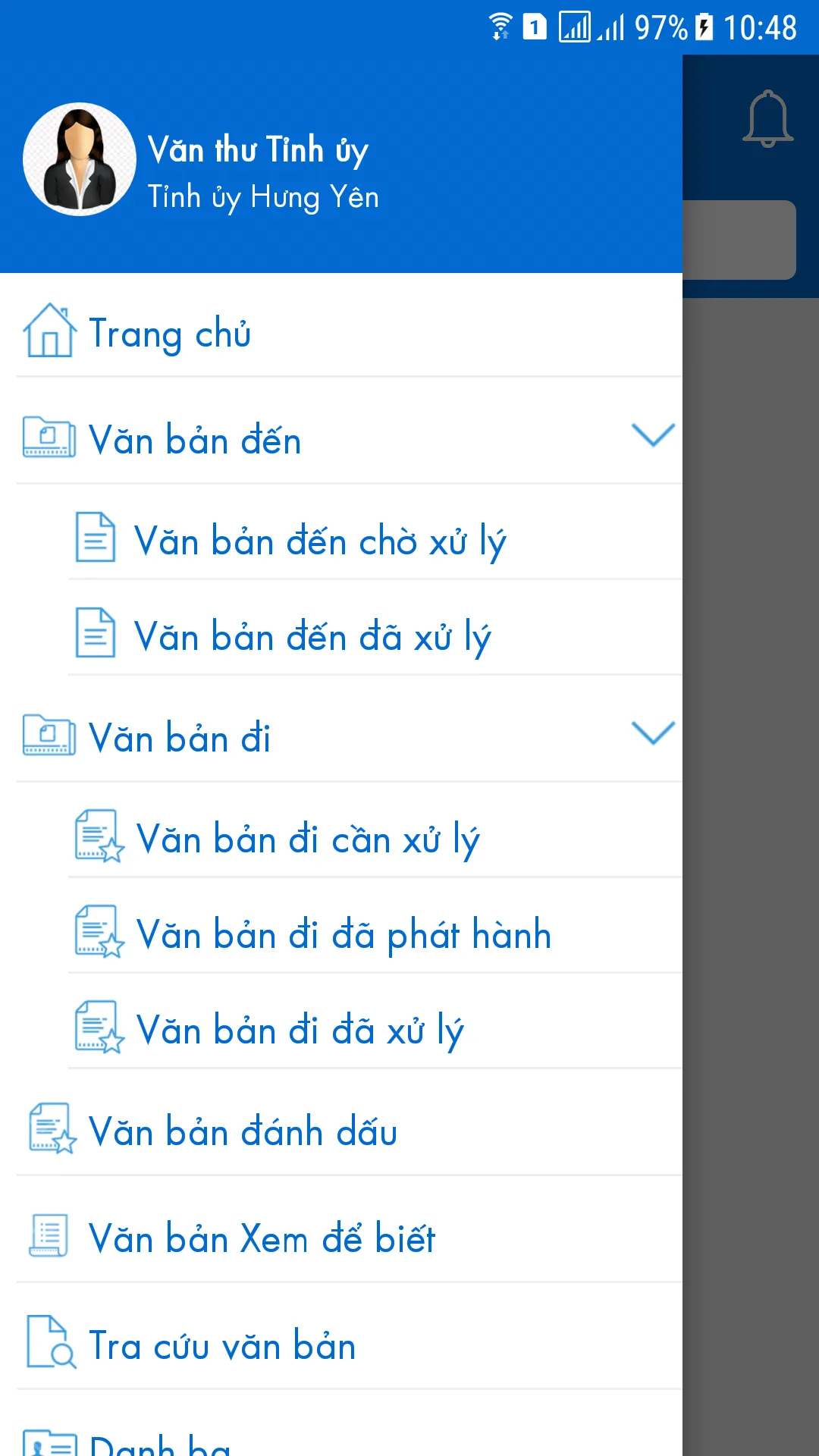 QLVBĐHTU Hưng Yên | Indus Appstore | Screenshot