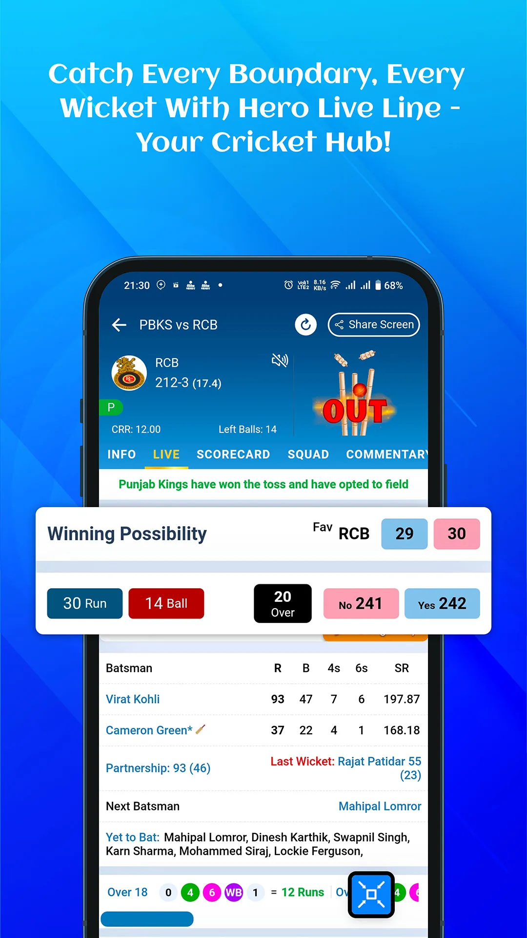 Hero Live Line - Cricket Score | Indus Appstore | Screenshot