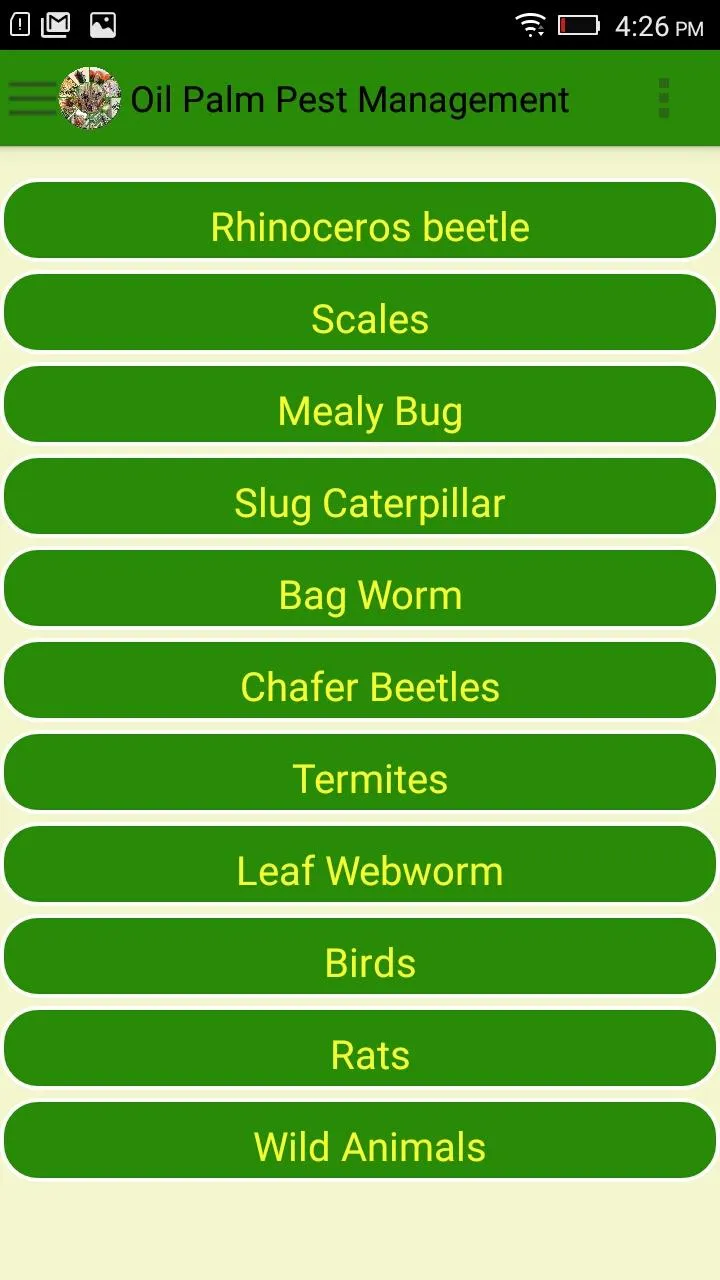 Oil Palm Pests English | Indus Appstore | Screenshot