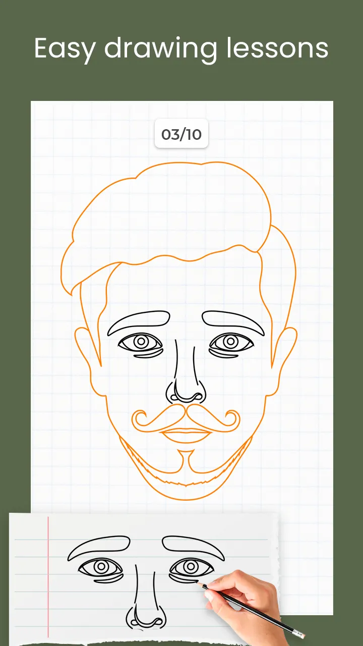 Face Draw Step by Step | Indus Appstore | Screenshot