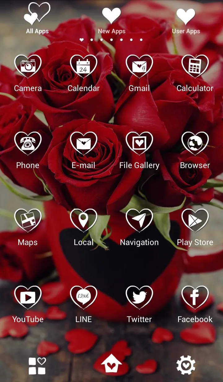 Cute wallpaper-Roses & Hearts | Indus Appstore | Screenshot