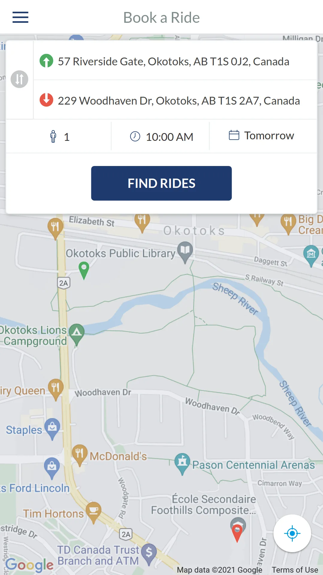 Okotoks Transit On Demand | Indus Appstore | Screenshot