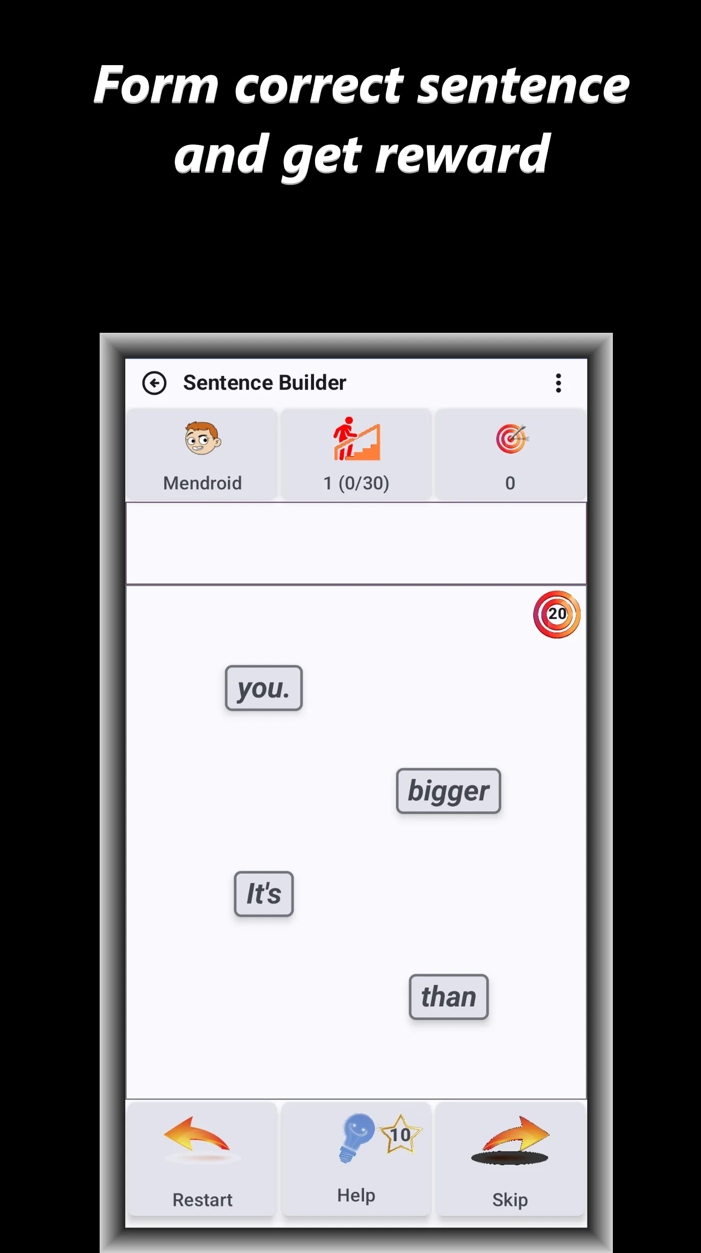 Sentence Builder english | Indus Appstore | Screenshot