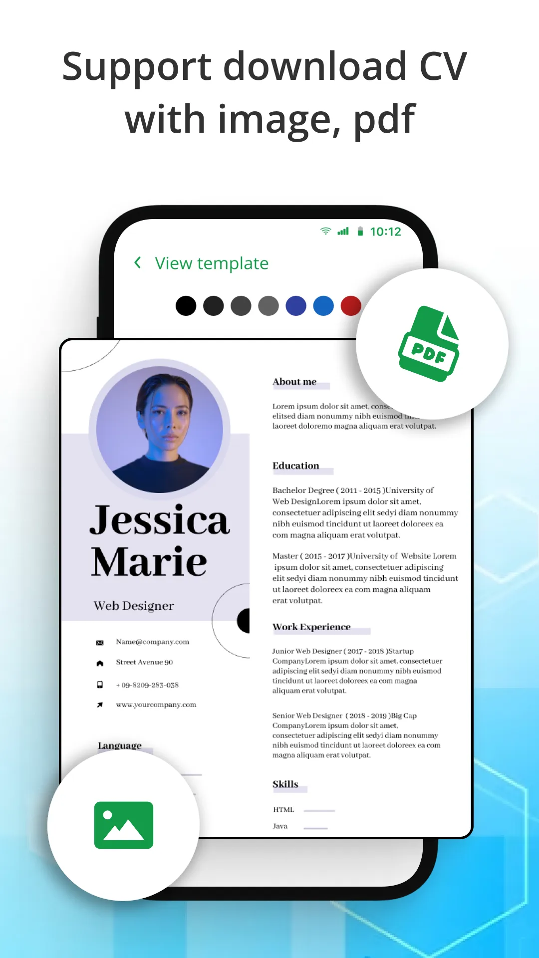 Resume Builder, CV Maker - PDF | Indus Appstore | Screenshot