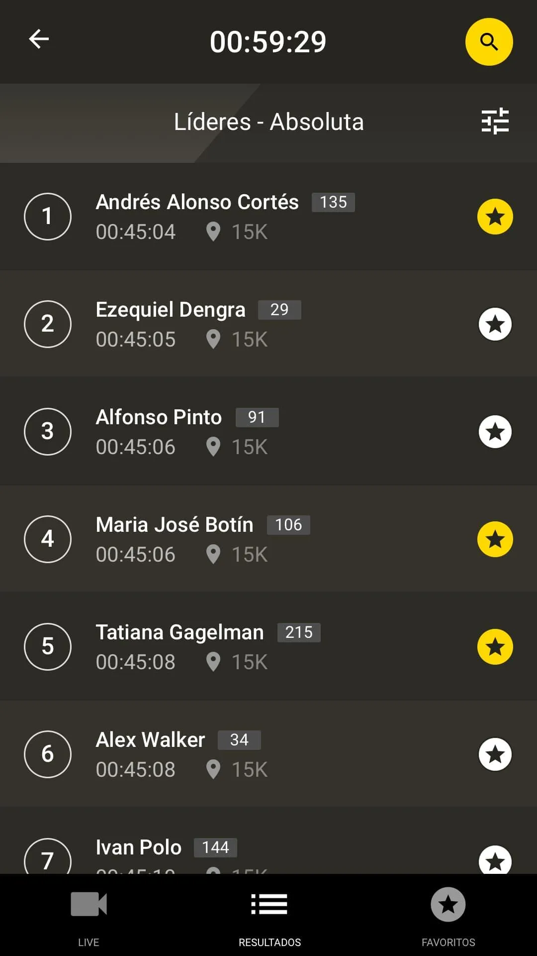 TYR Tiempos y Resultados | Indus Appstore | Screenshot