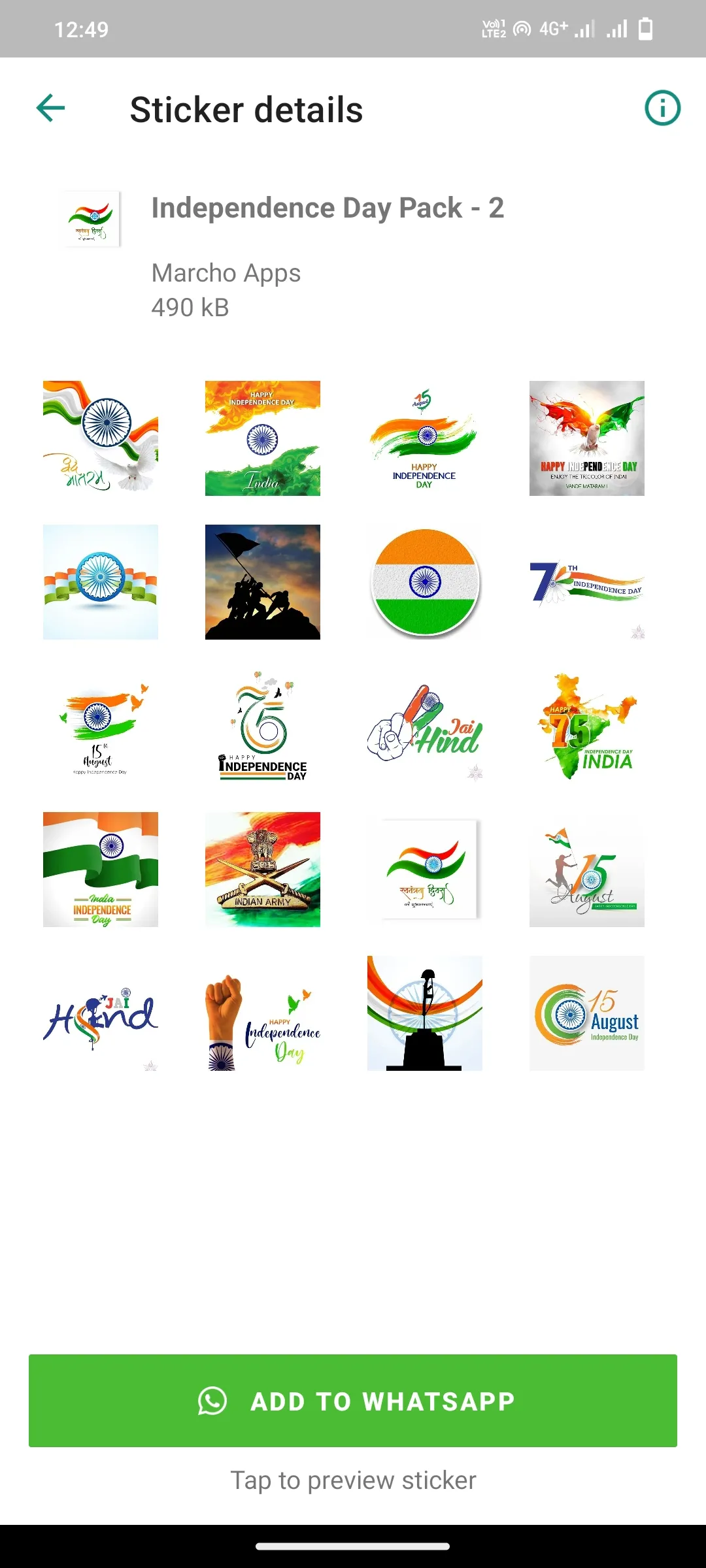 Independence Day Stickers App | Indus Appstore | Screenshot