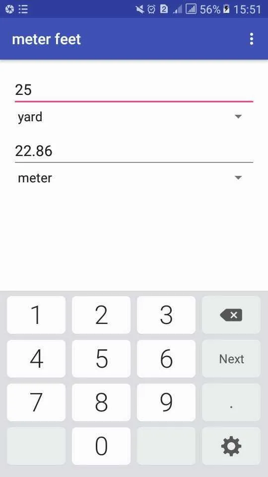 meters to feet to inches dista | Indus Appstore | Screenshot