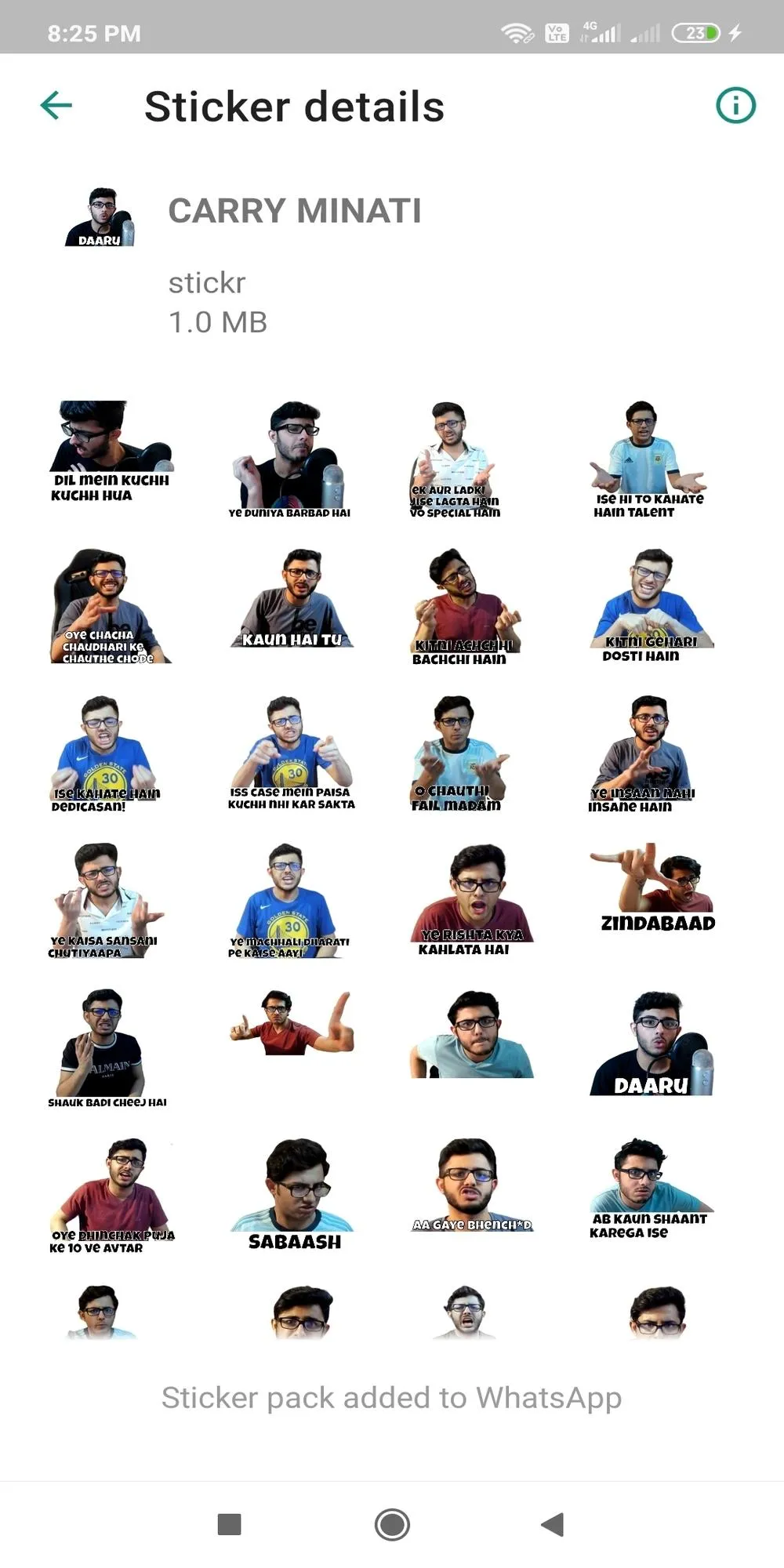 STICKR: All in one Hindi WA St | Indus Appstore | Screenshot