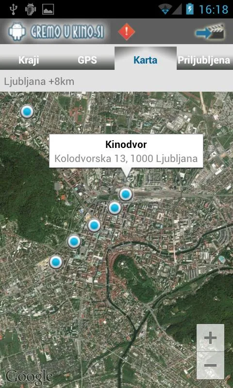 Kino sporedi - Slovenija | Indus Appstore | Screenshot