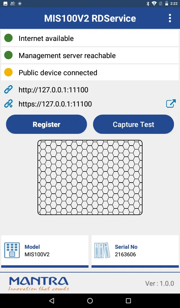 MIS100V2 RDService | Indus Appstore | Screenshot