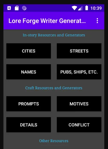 Lore Forge Writer Generators | Indus Appstore | Screenshot