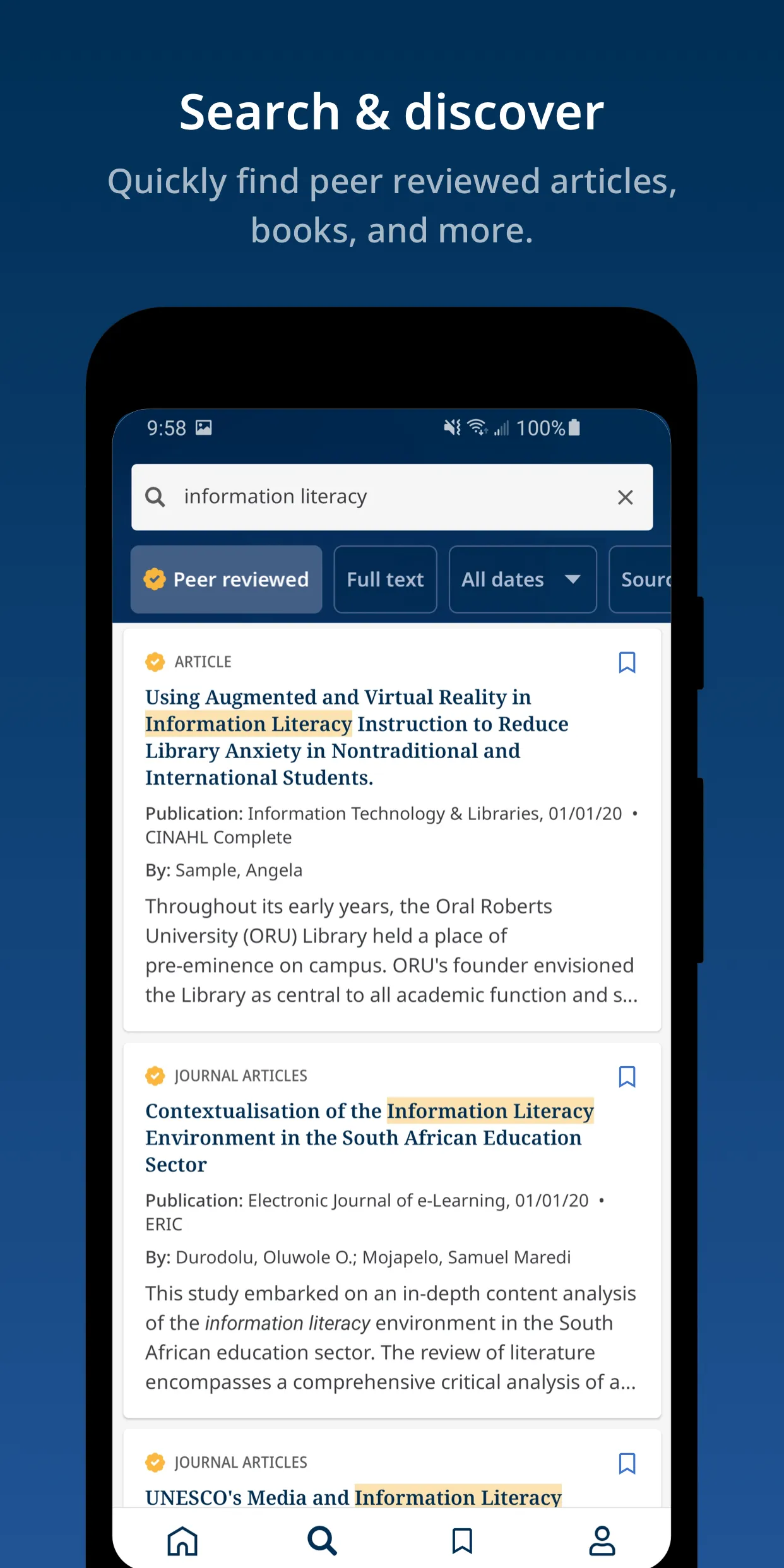 EBSCO Mobile | Indus Appstore | Screenshot