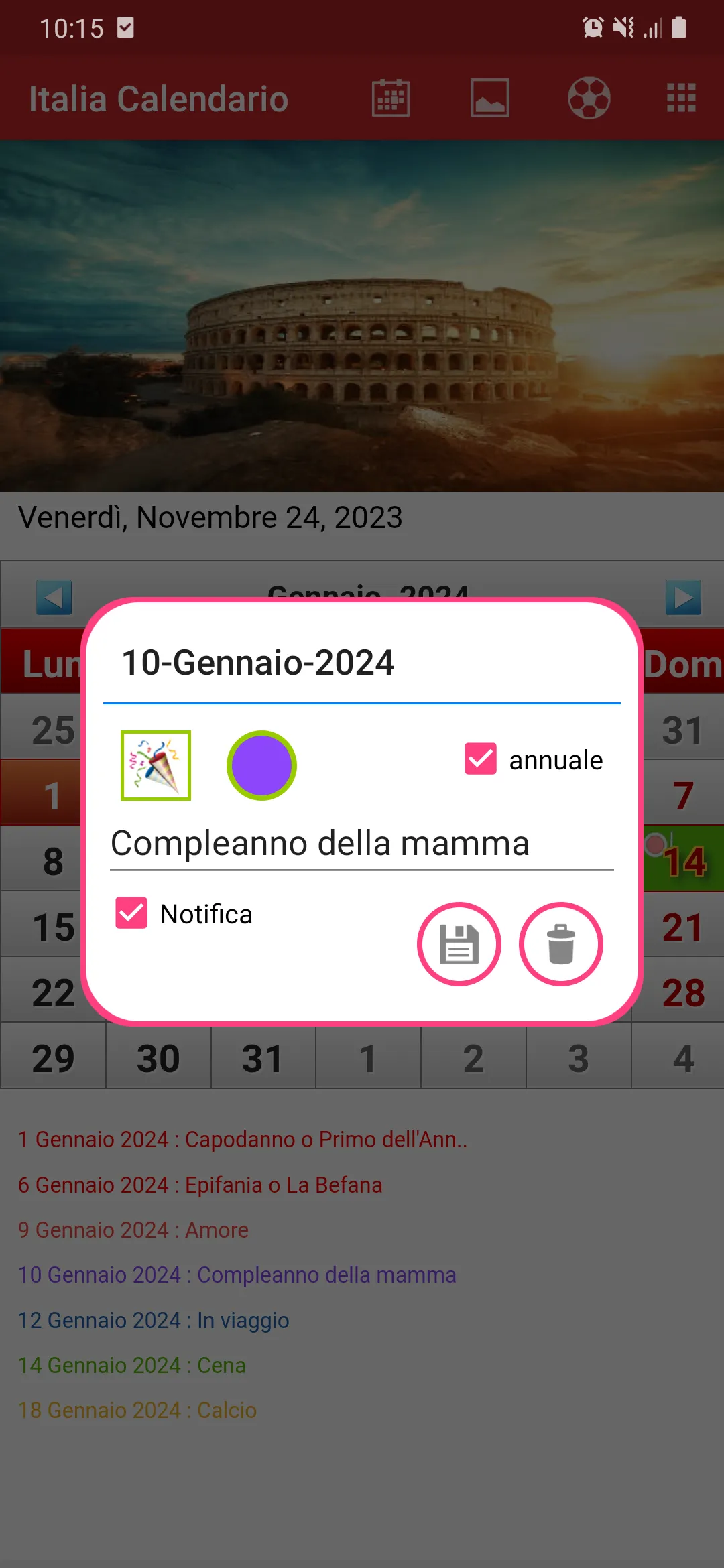 Italia Calendario 2024 | Indus Appstore | Screenshot