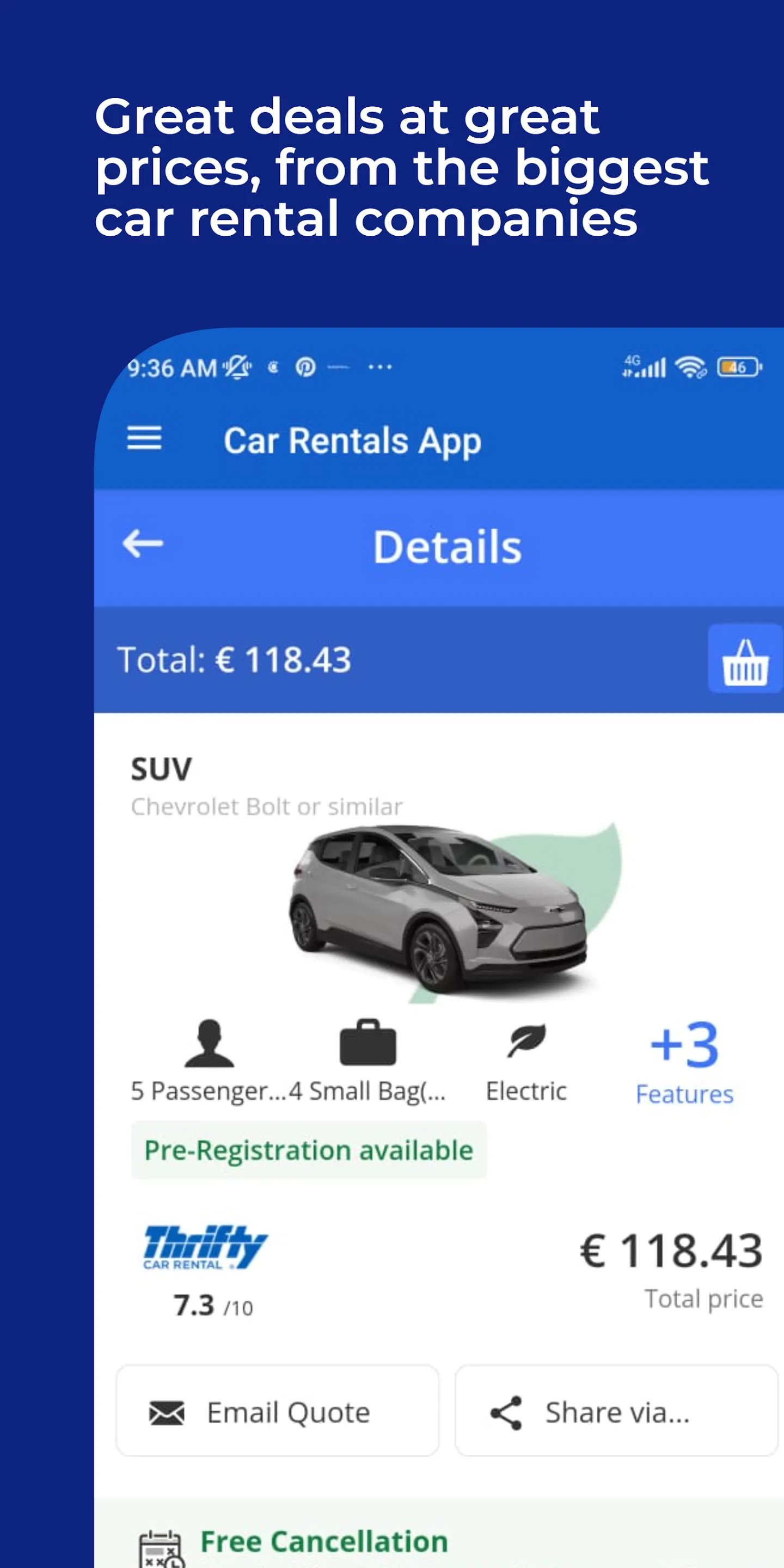 Car Rentals App | Indus Appstore | Screenshot