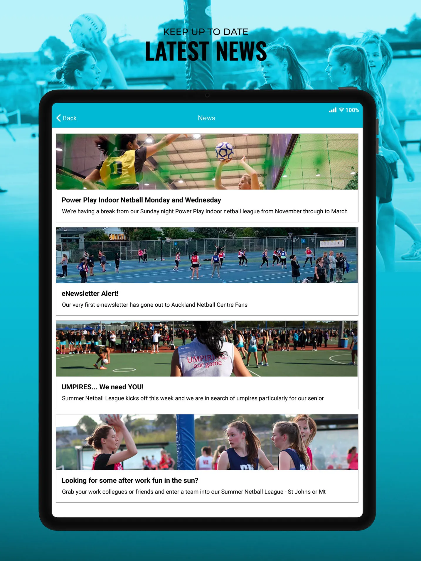 Auckland Netball Centre | Indus Appstore | Screenshot