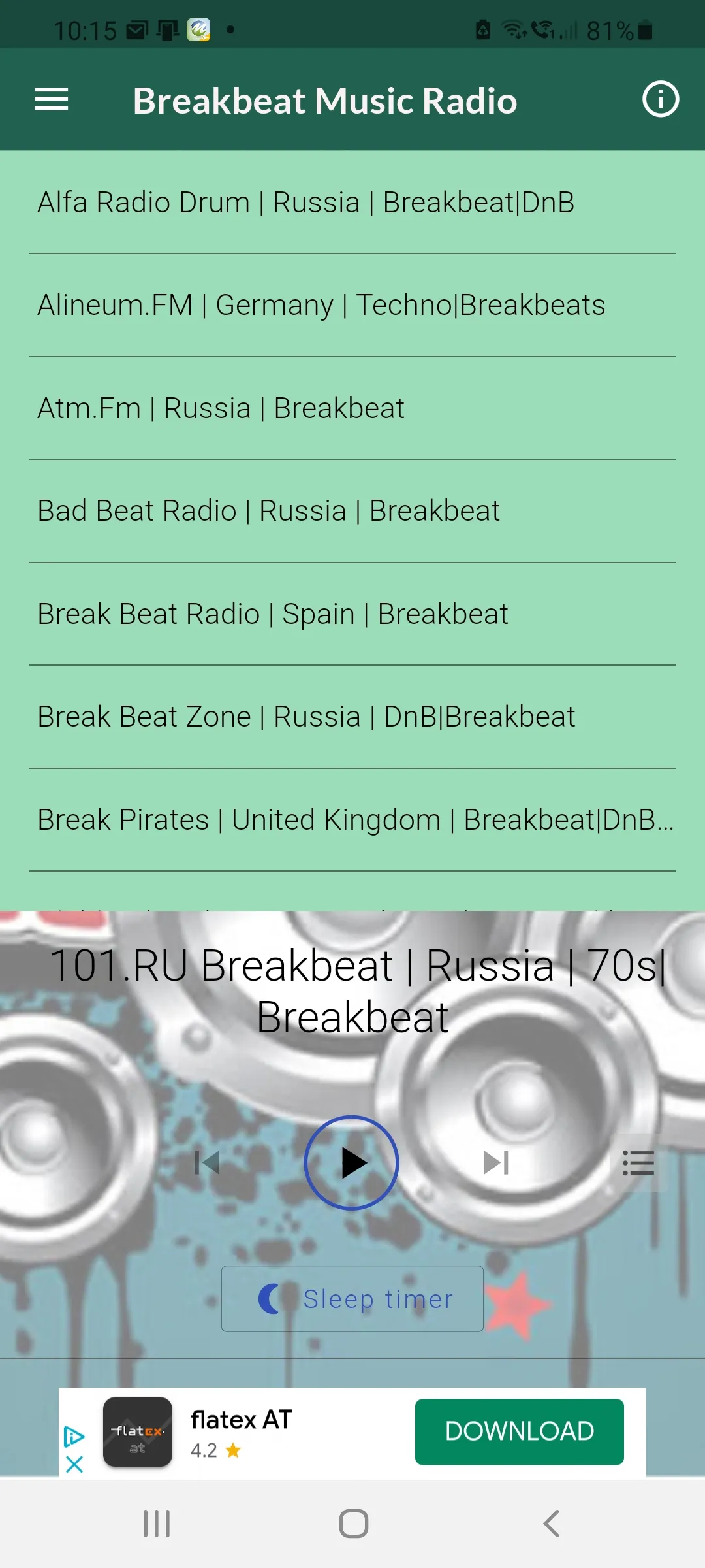 Breakbeat Music Radio Stations | Indus Appstore | Screenshot