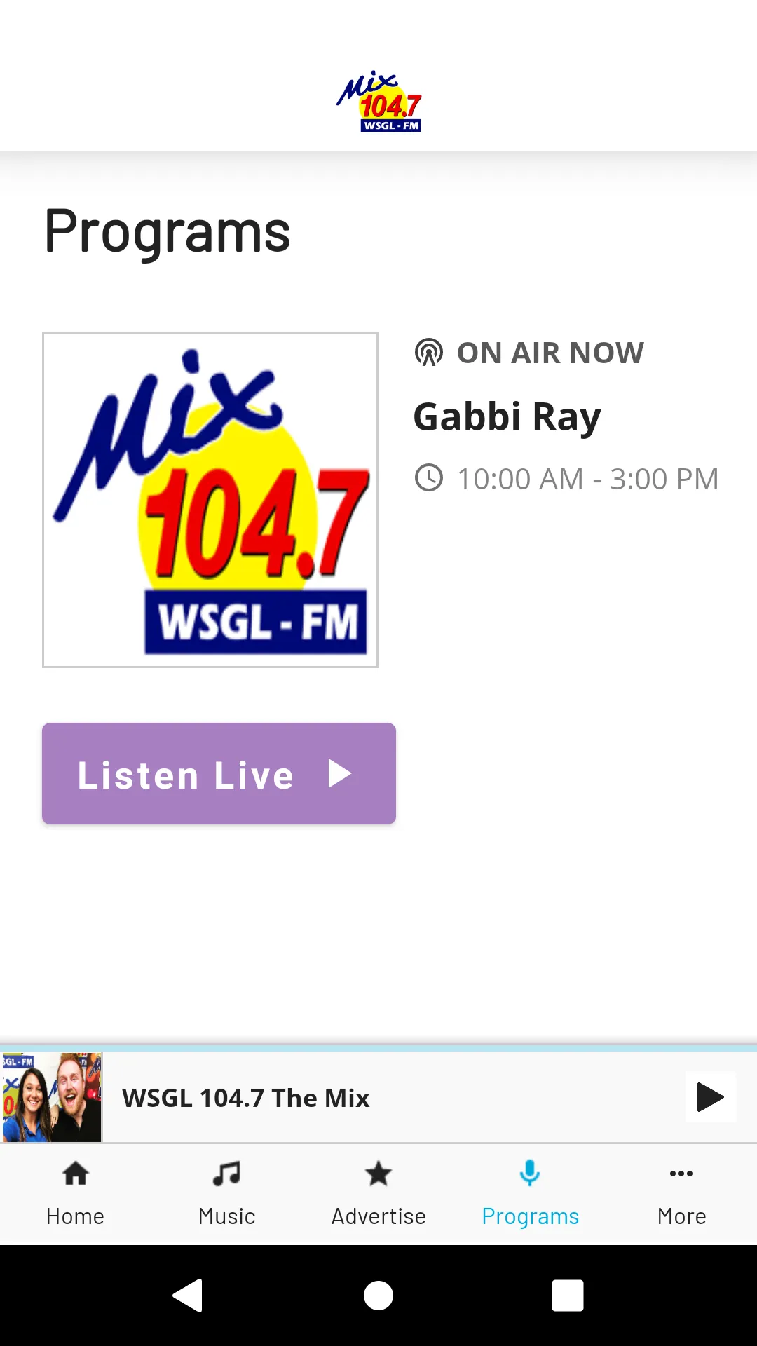 104.7 The Mix | Indus Appstore | Screenshot