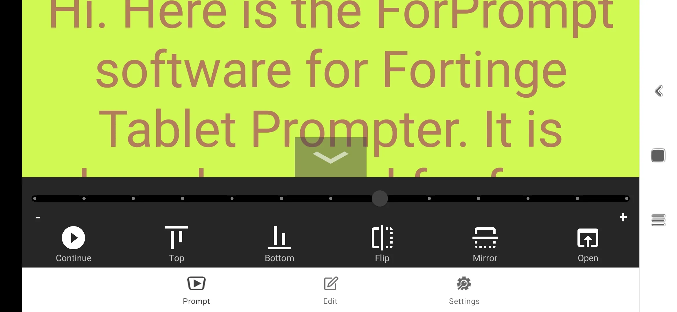 ForPrompt Tablet Prompter | Indus Appstore | Screenshot