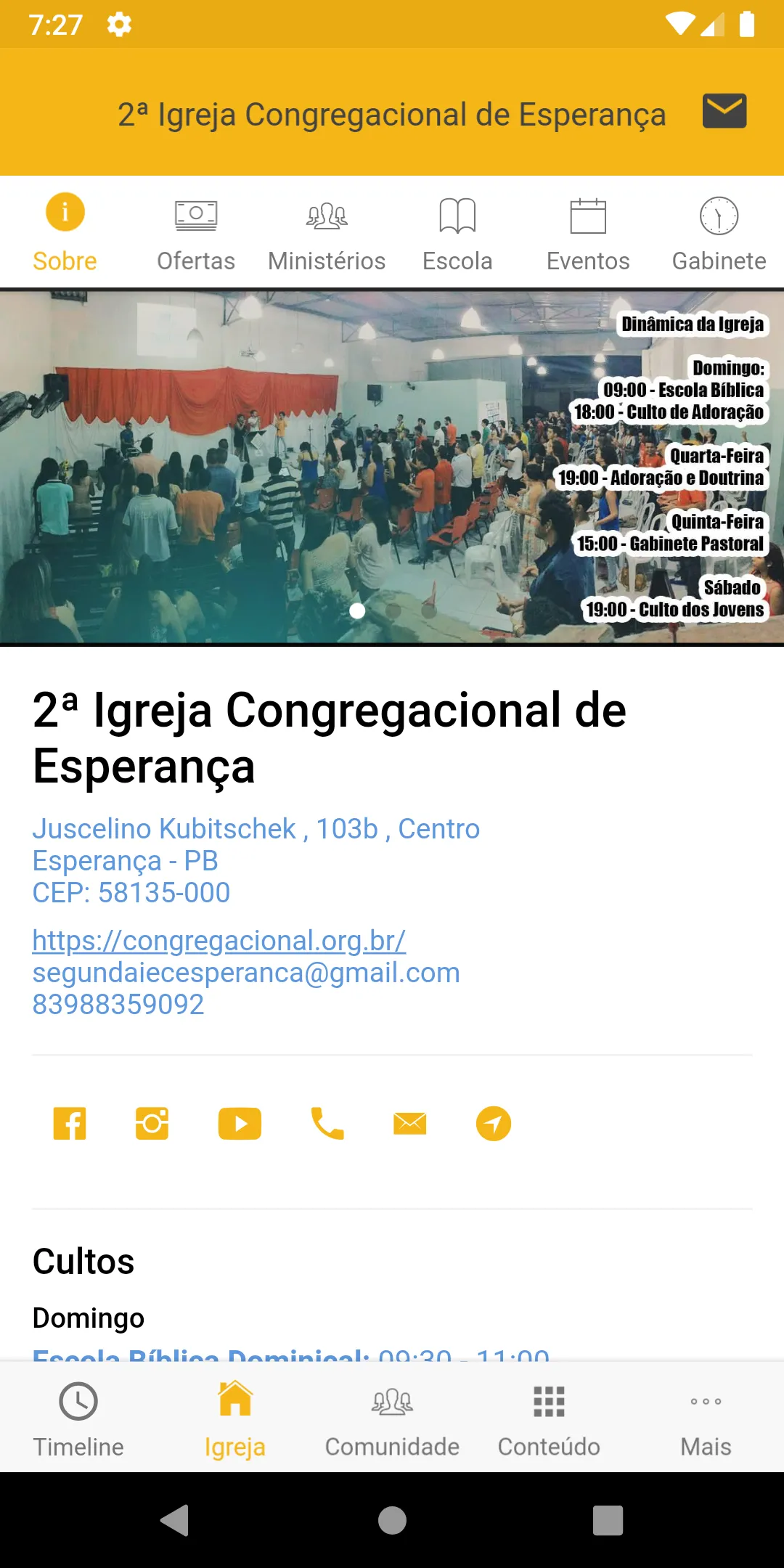 2ª Congregacional de Esperança | Indus Appstore | Screenshot