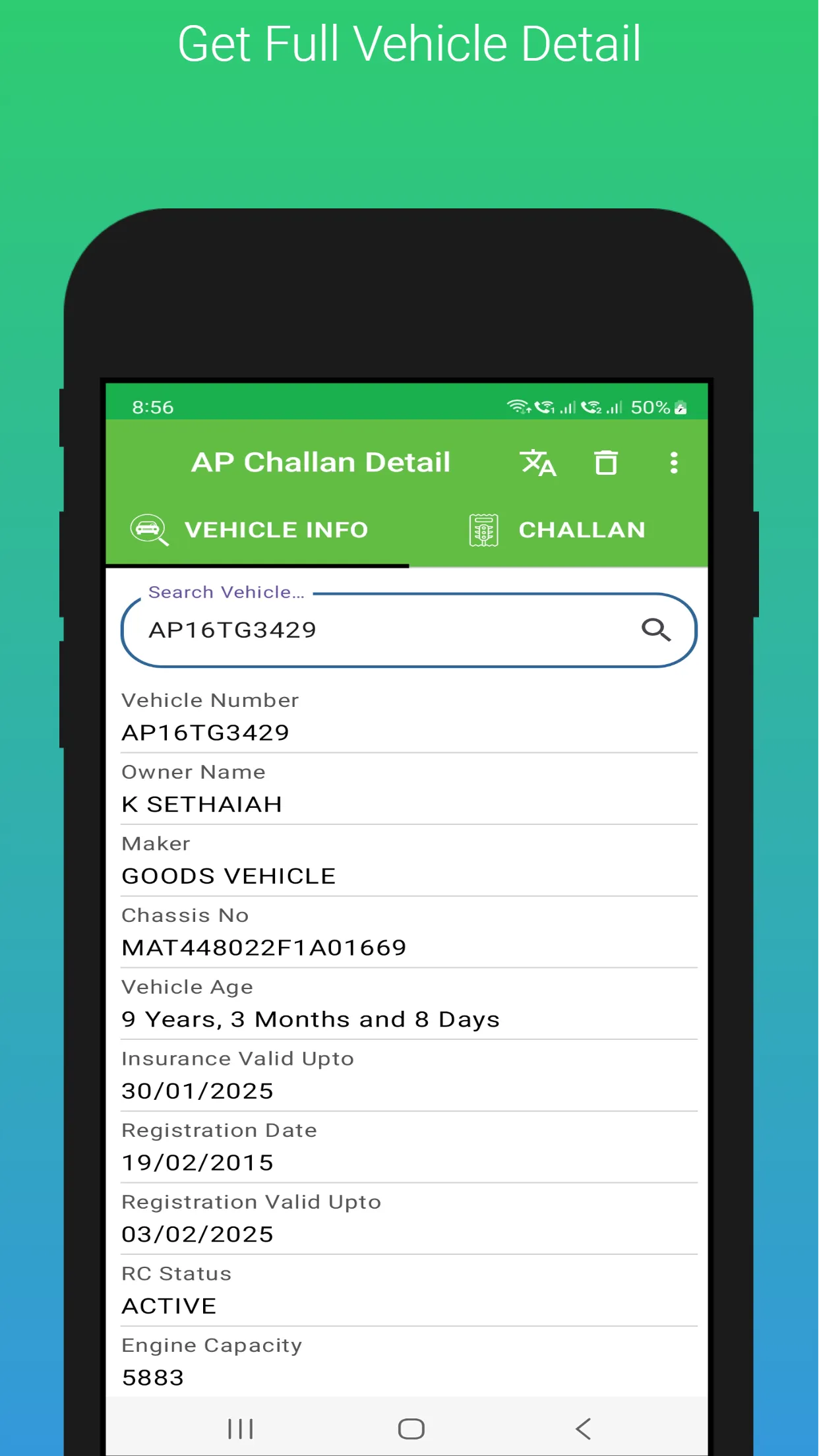 Andhra Pradesh Challan Detail | Indus Appstore | Screenshot