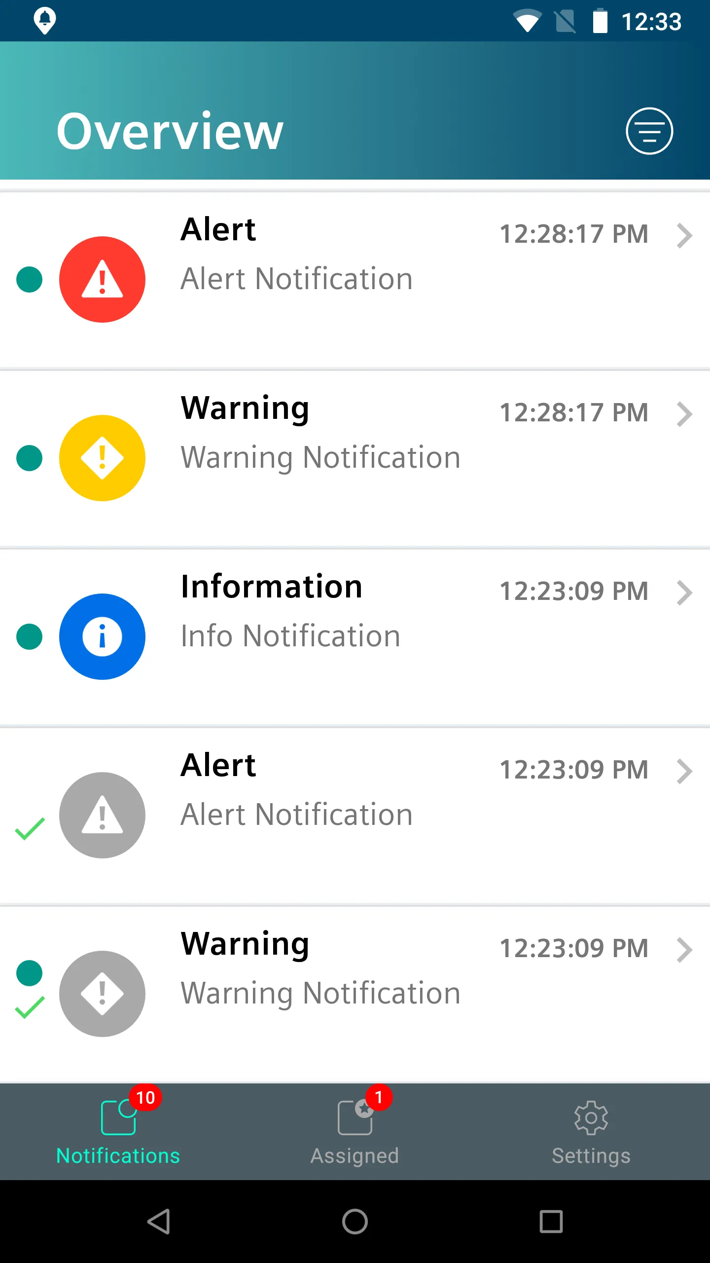 SIMATIC Notifier | Indus Appstore | Screenshot