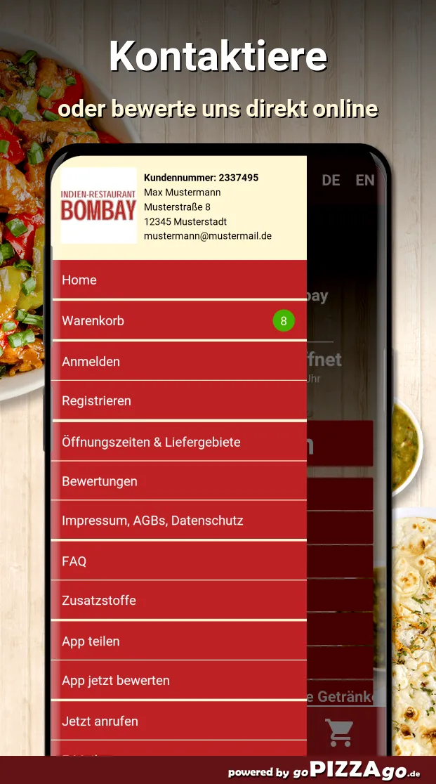 Indisches Restaurant Bombay Me | Indus Appstore | Screenshot