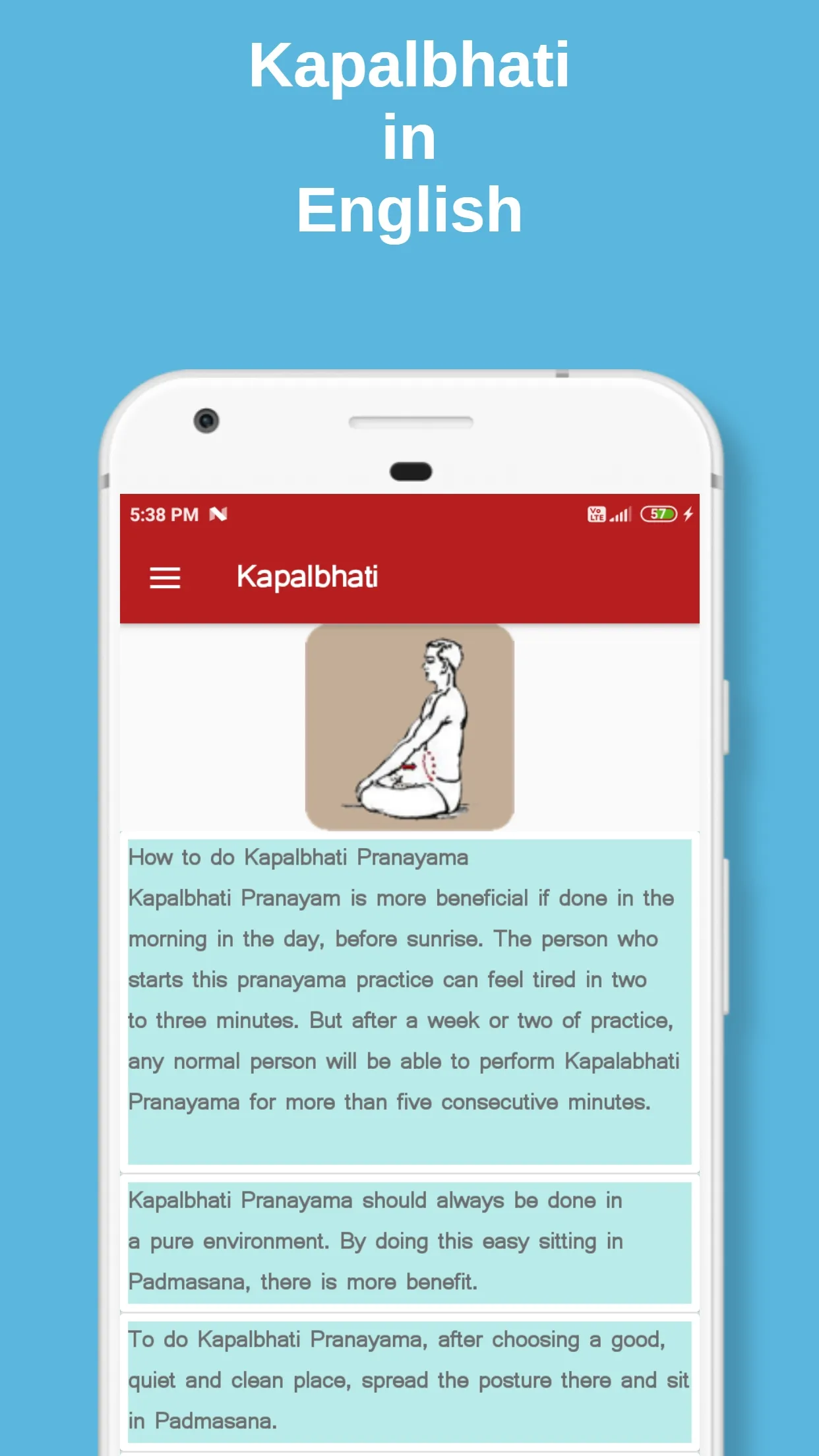 Kapalbhati in Hindi Eng Guj | Indus Appstore | Screenshot