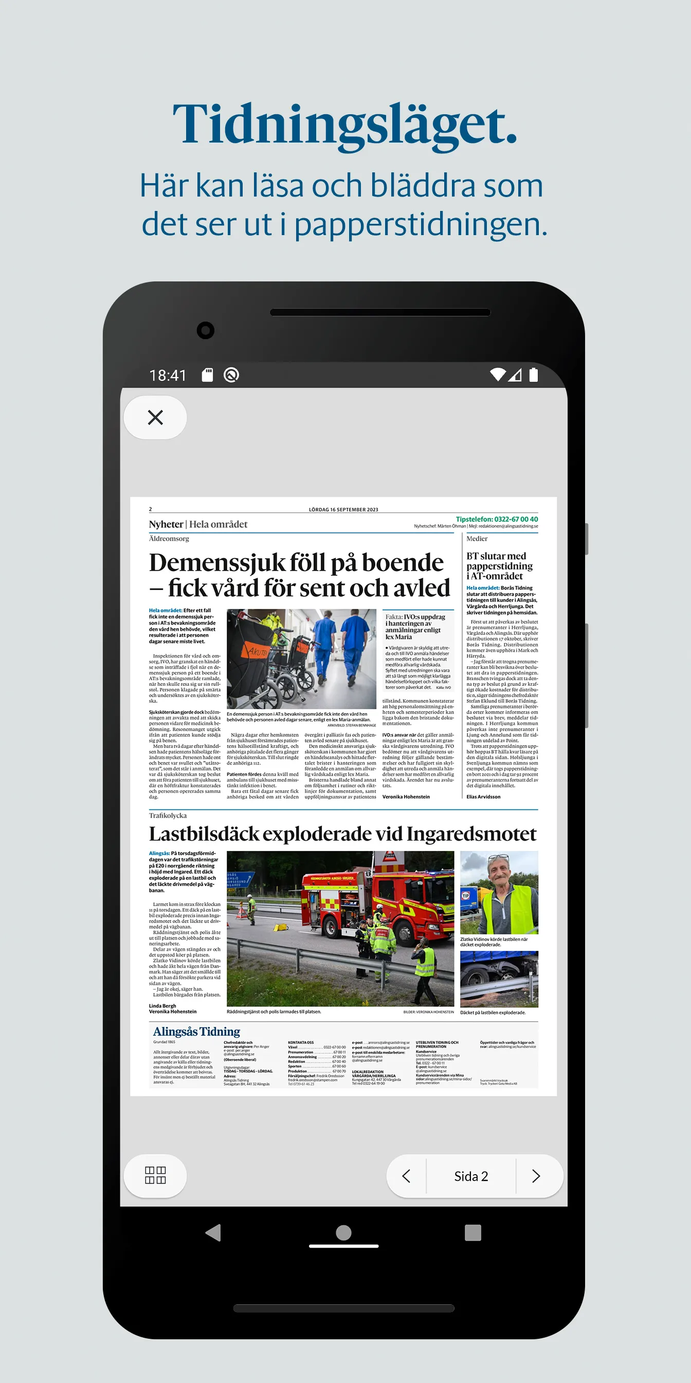 Alingsås Tidning e-tidning | Indus Appstore | Screenshot