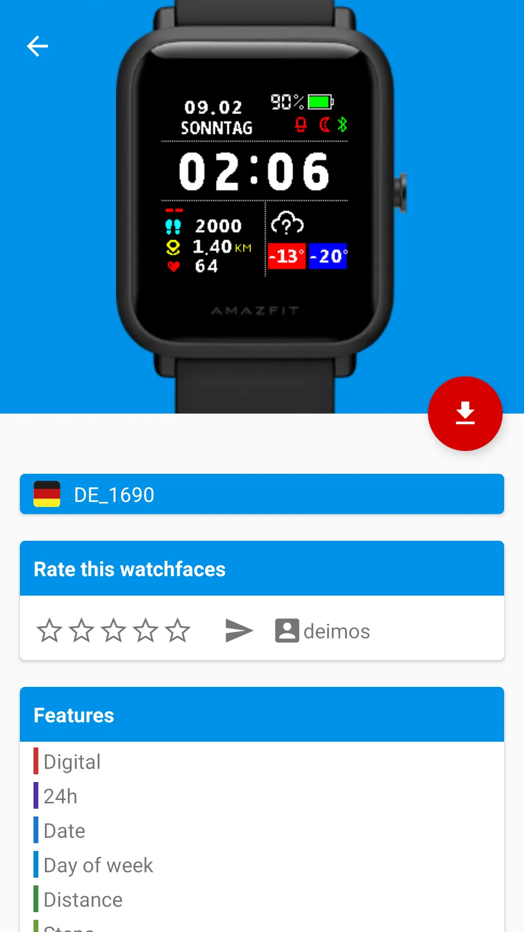 Amazfit Bip S Watchfaces | Indus Appstore | Screenshot