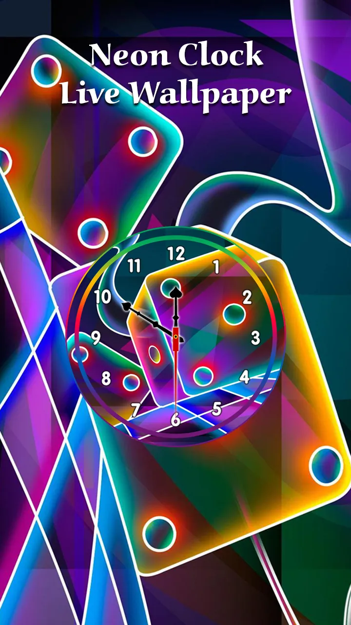 Neon Clock Live Wallpaper | Indus Appstore | Screenshot