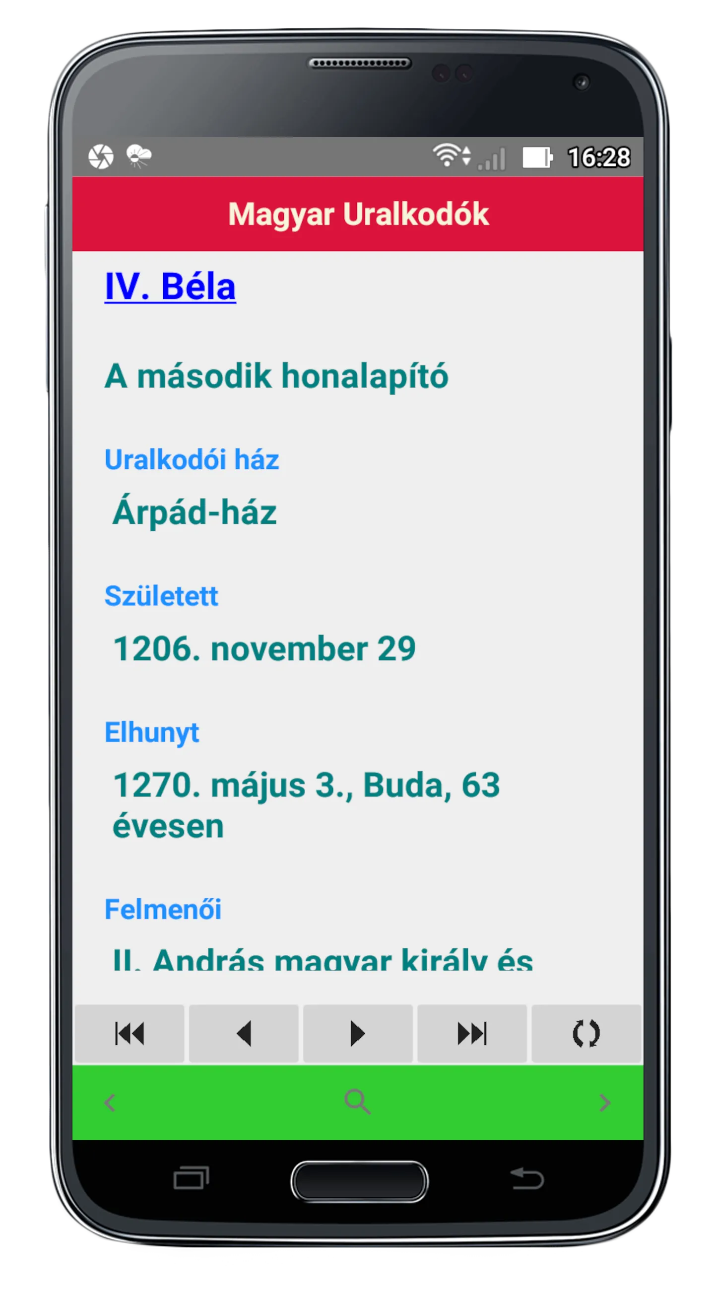 Magyar Uralkodók | Indus Appstore | Screenshot