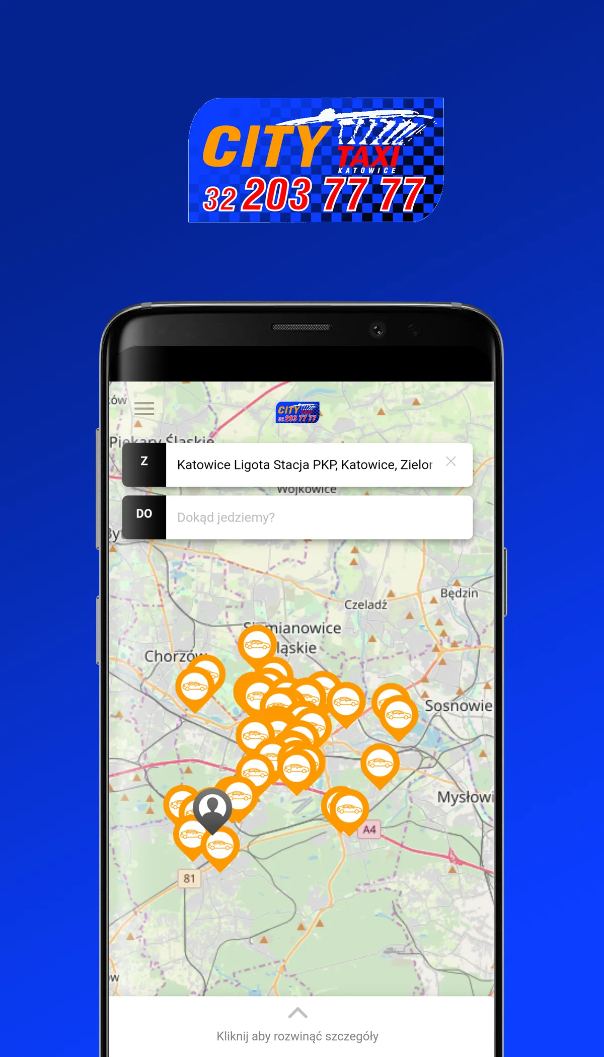 City Taxi Katowice | Indus Appstore | Screenshot