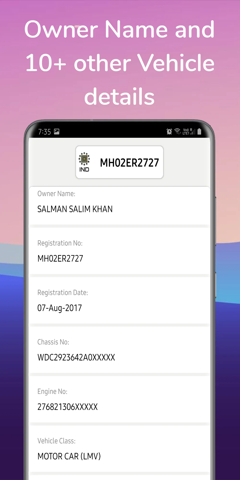 RTO Vehicle Information 2023 | Indus Appstore | Screenshot