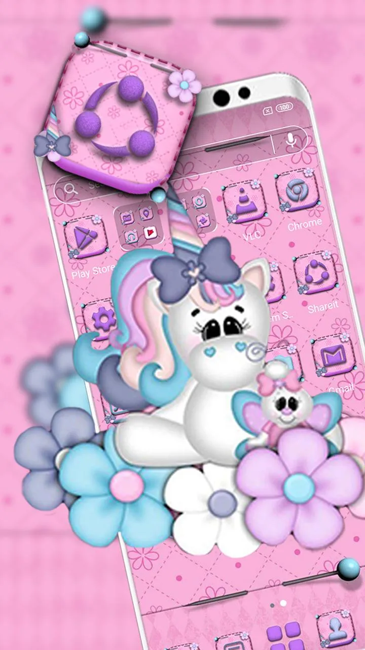 Cute Unicorn Launcher Theme | Indus Appstore | Screenshot