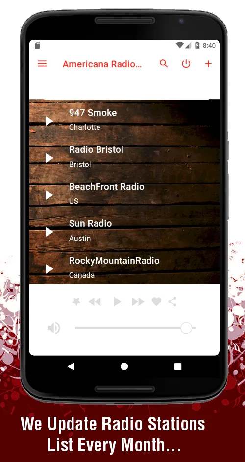 Americana Radio Stations 2.0 | Indus Appstore | Screenshot