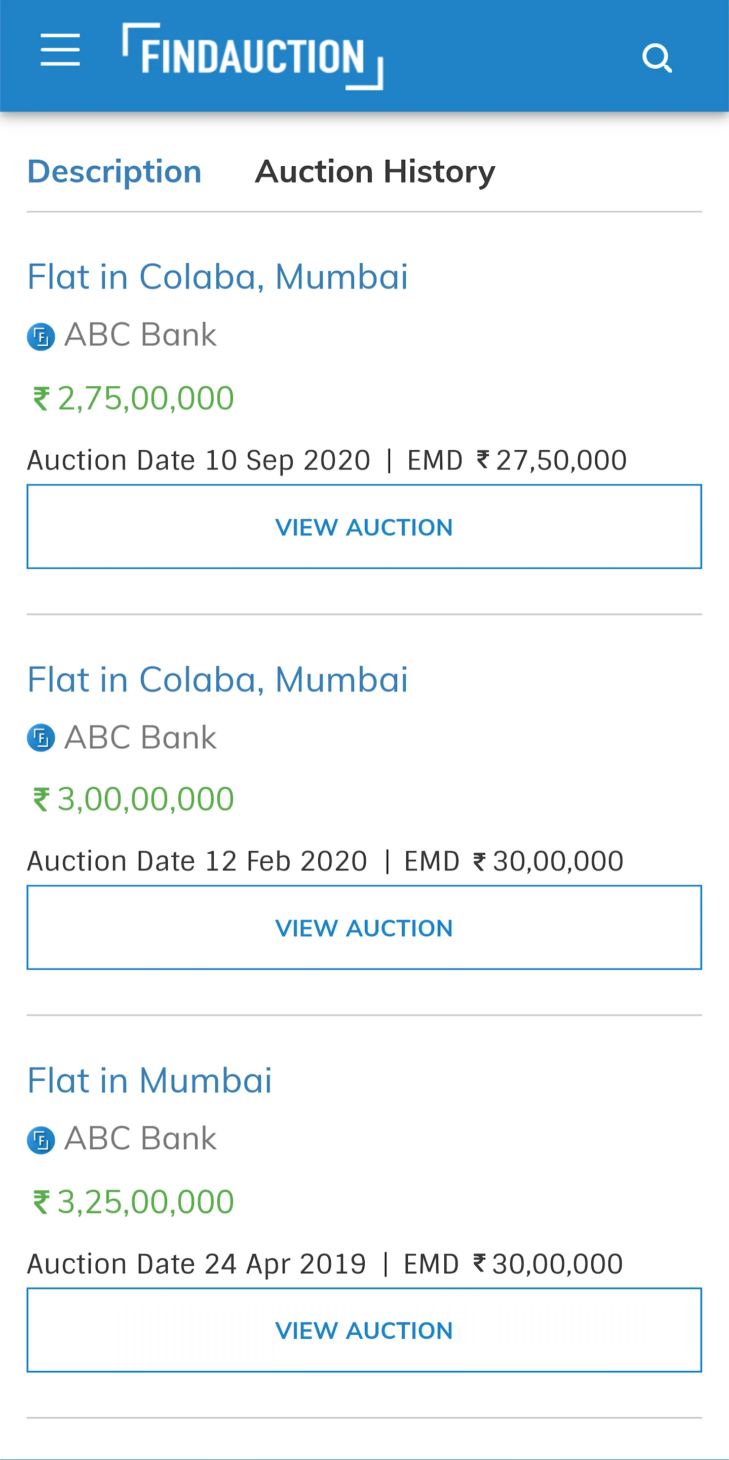 FindAuction | Indus Appstore | Screenshot