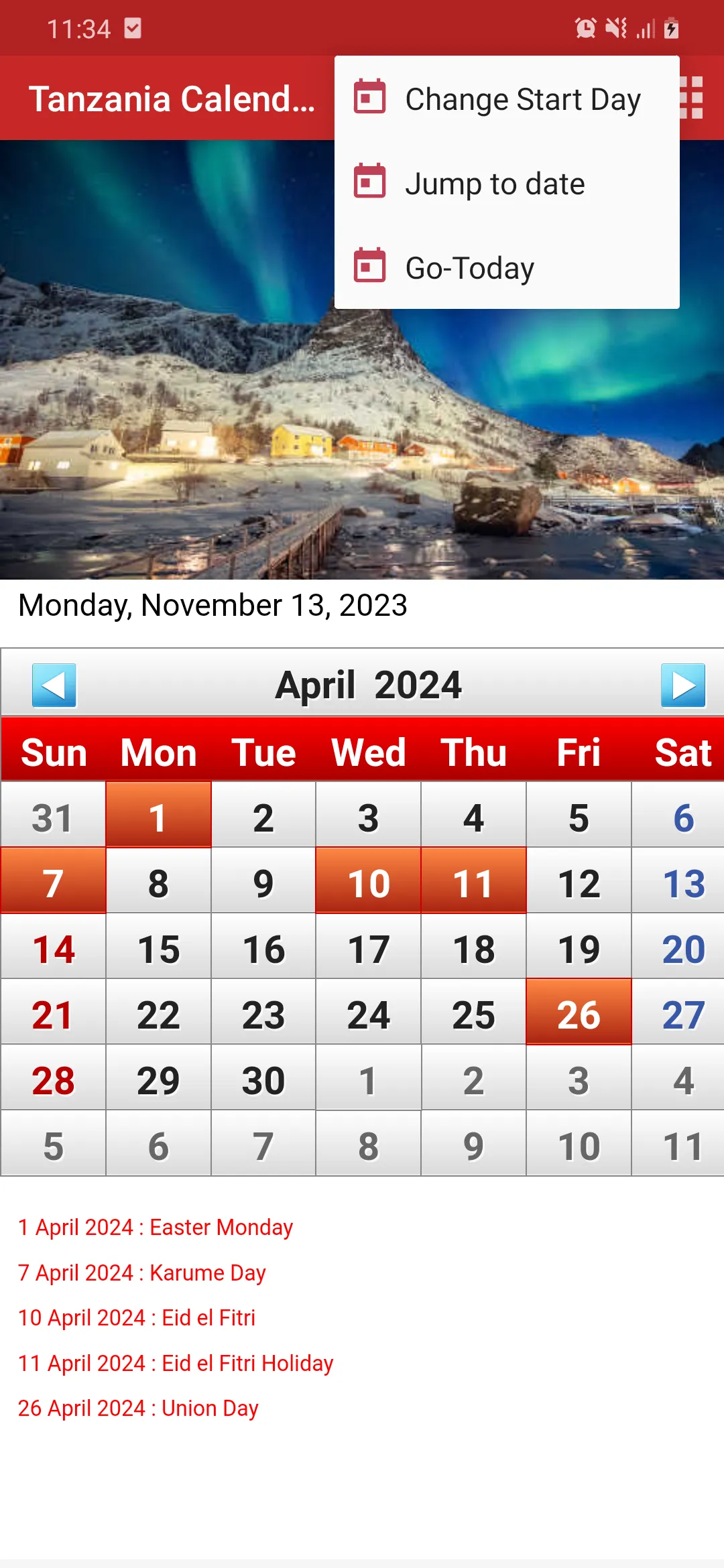 Tanzania Calendar 2024 | Indus Appstore | Screenshot