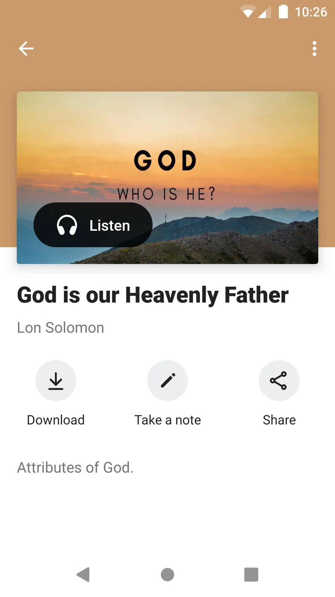 Lon Solomon Ministries | Indus Appstore | Screenshot