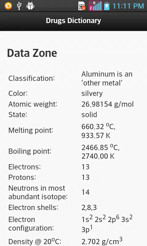 Chemical Element Dictionary | Indus Appstore | Screenshot