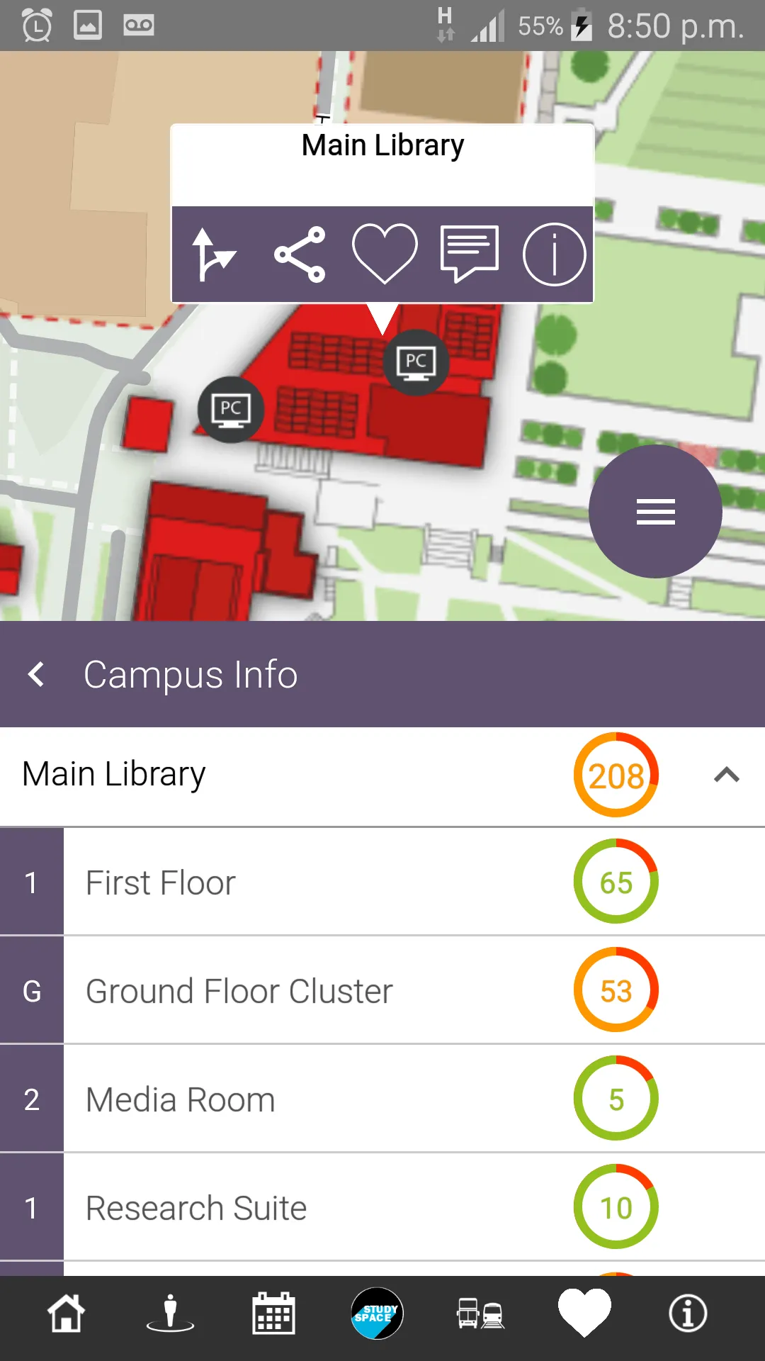 UoB Campus Map | Indus Appstore | Screenshot