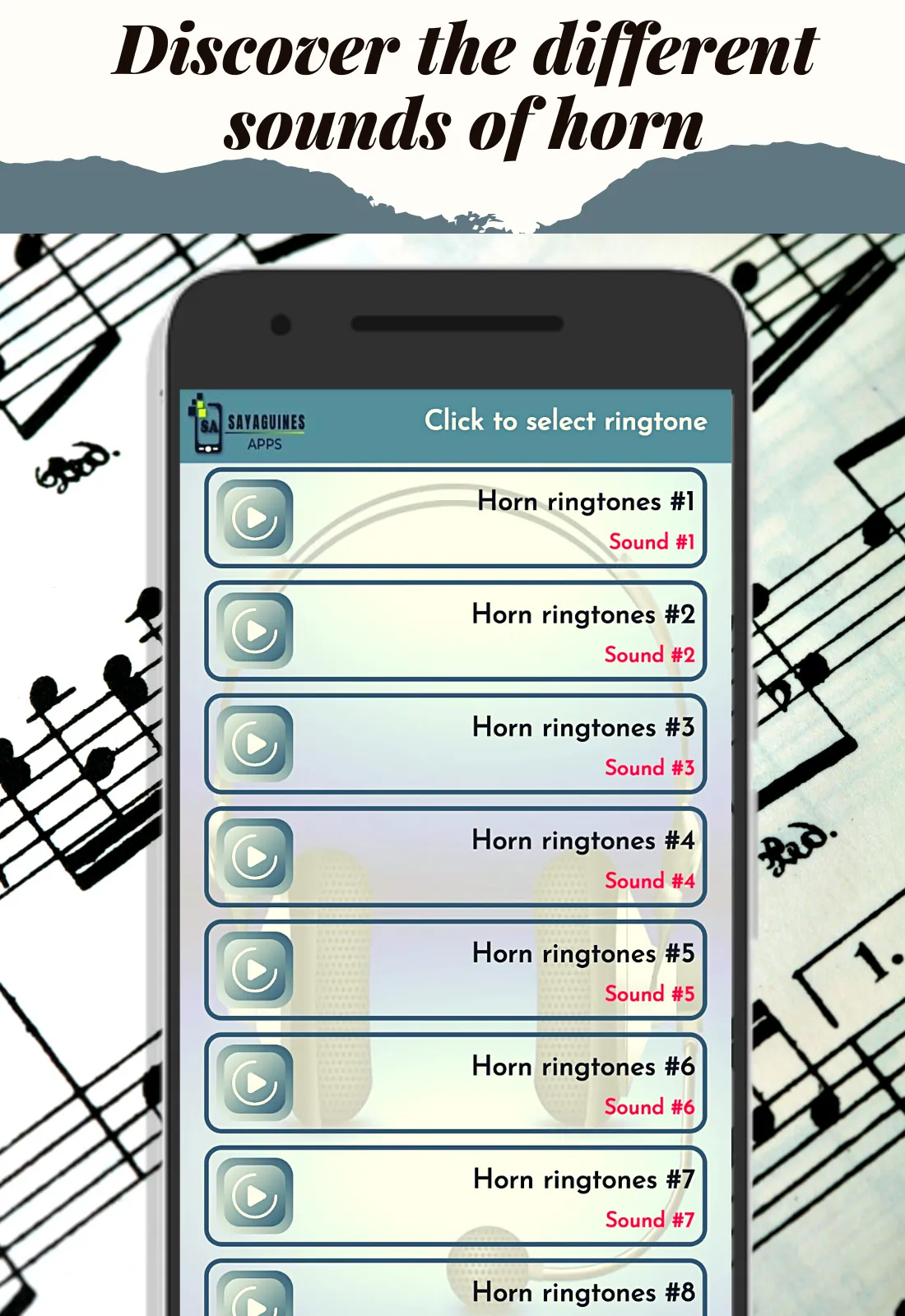 Horn sounds, tones | Indus Appstore | Screenshot