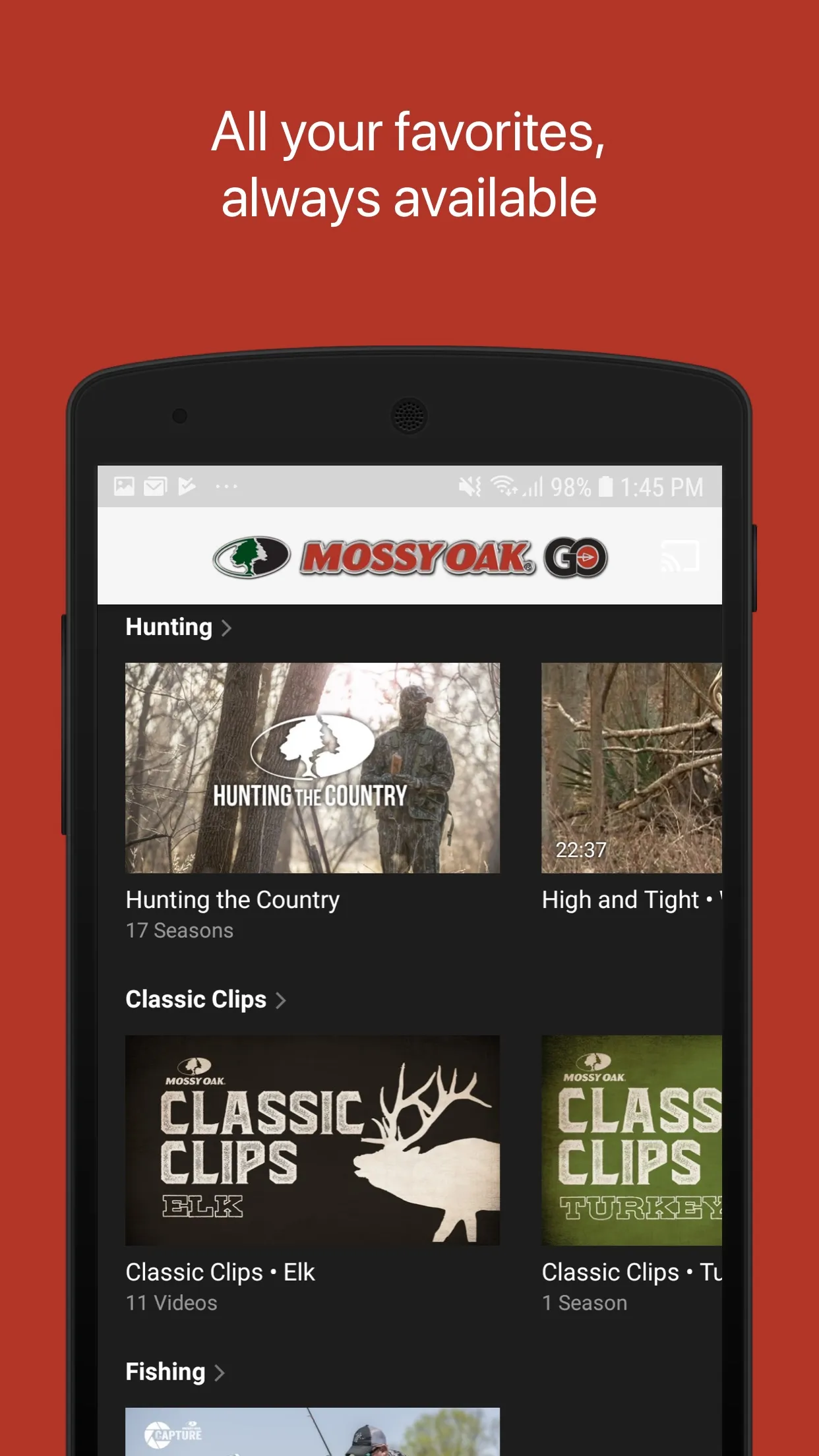 Mossy Oak Go: Outdoor TV | Indus Appstore | Screenshot