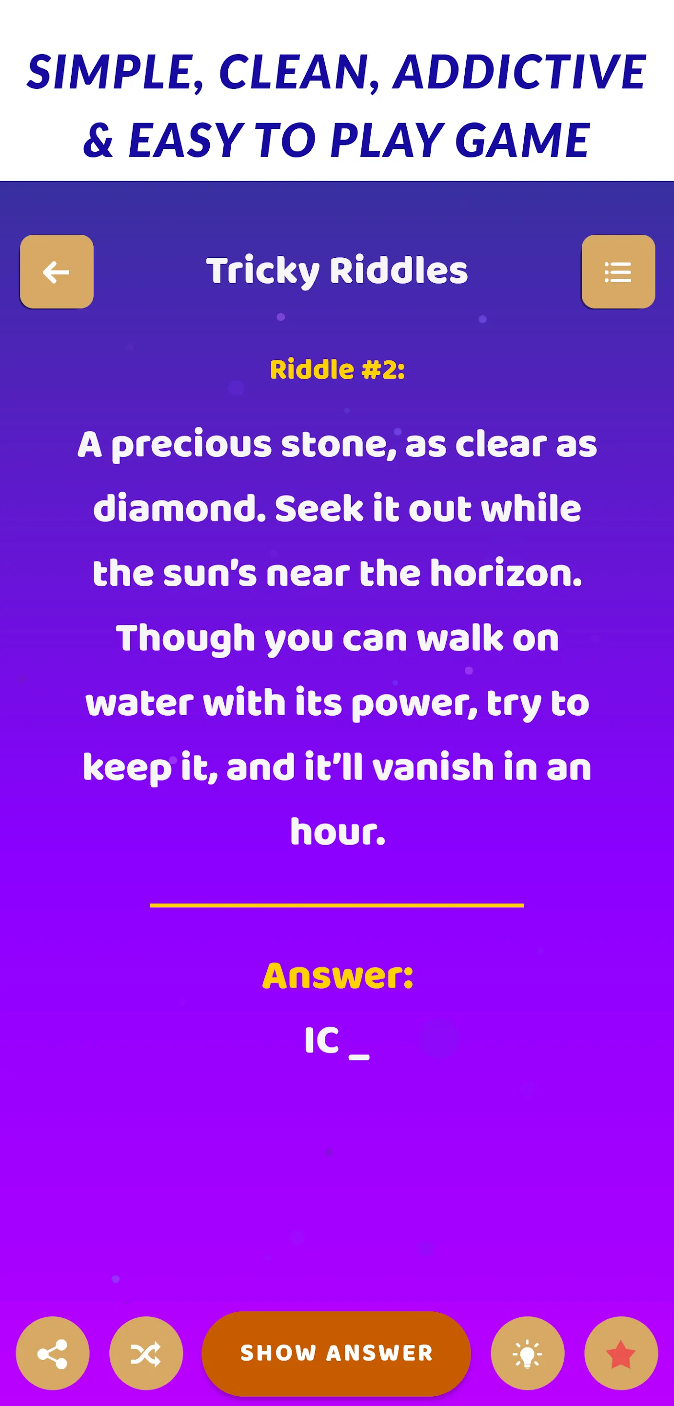 Tricky Riddles with Answers | Indus Appstore | Screenshot