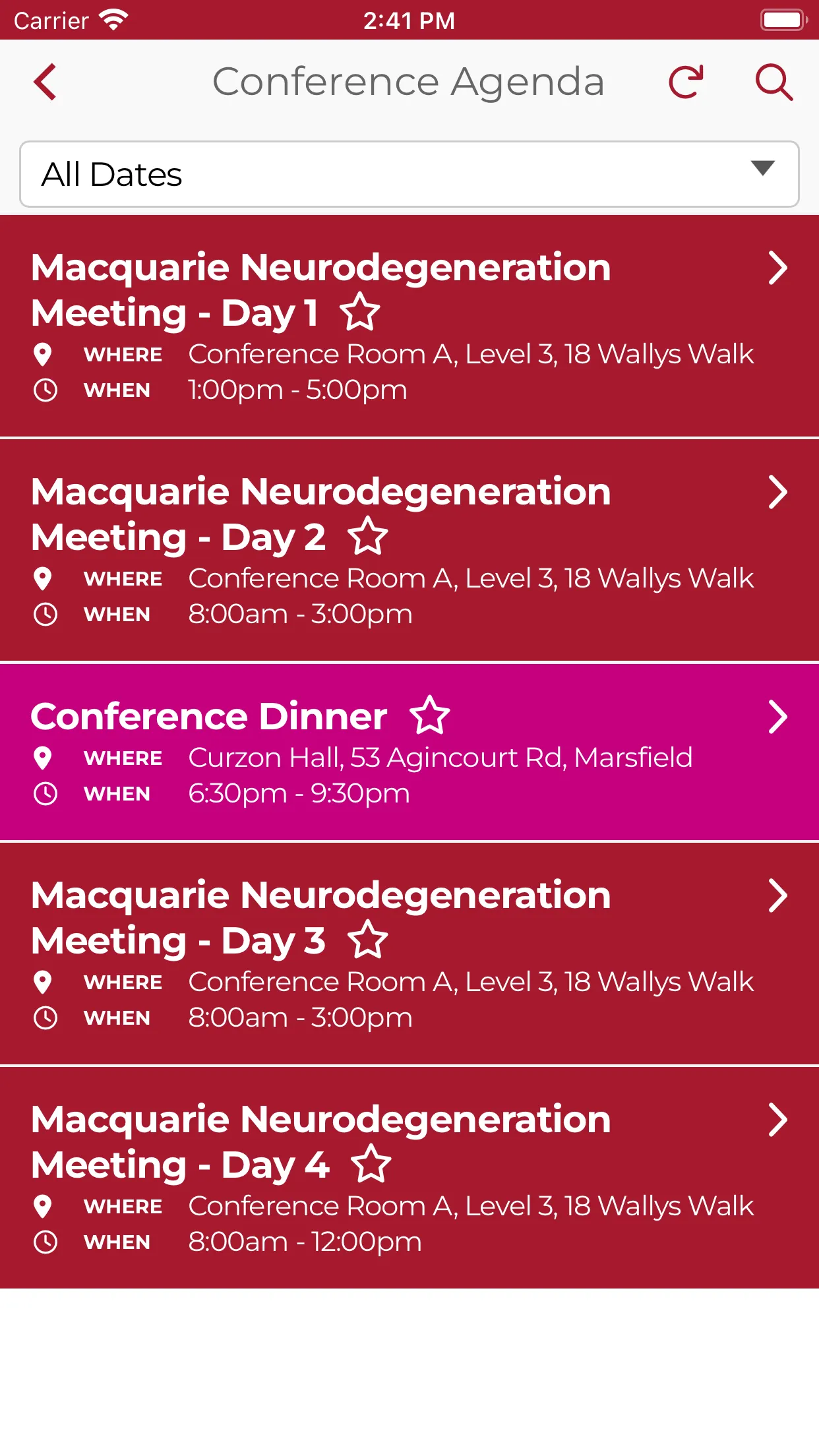 Macquarie University Events | Indus Appstore | Screenshot