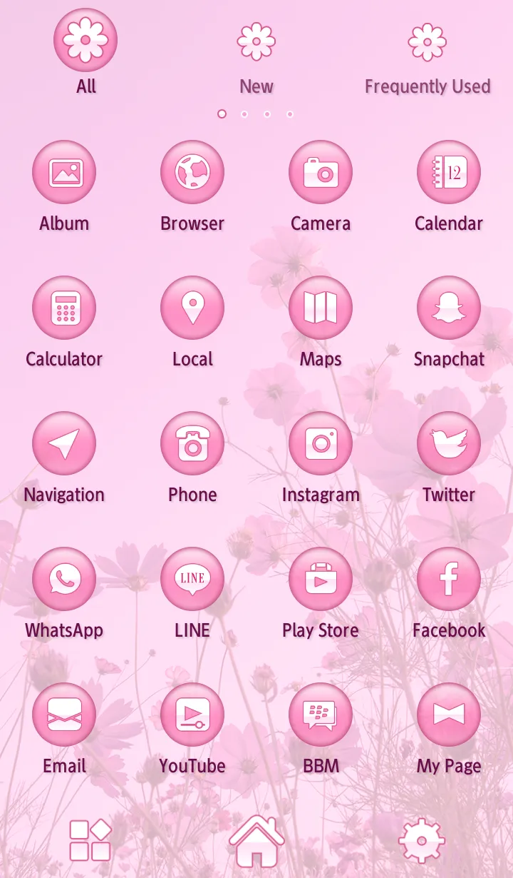 Pastel Pink Cosmos Theme | Indus Appstore | Screenshot