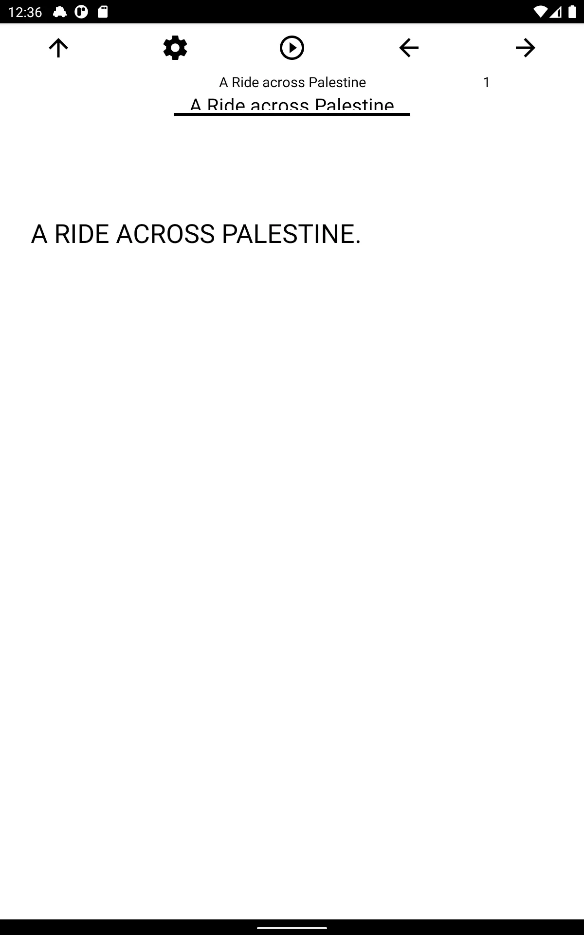 Book, A Ride across Palestine | Indus Appstore | Screenshot