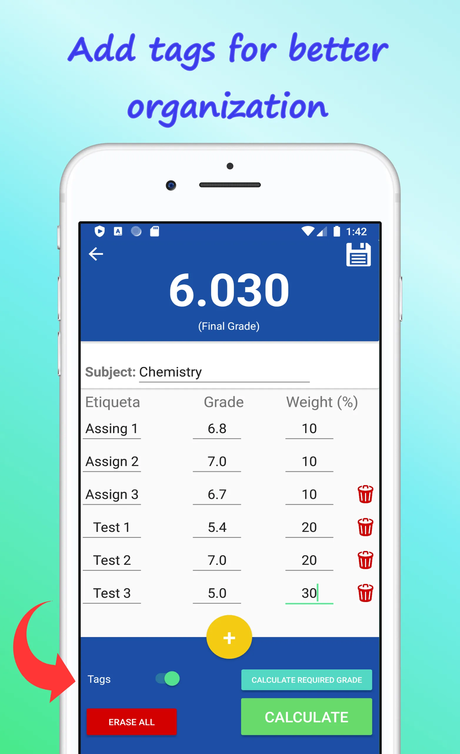 Grades Calculator | Indus Appstore | Screenshot