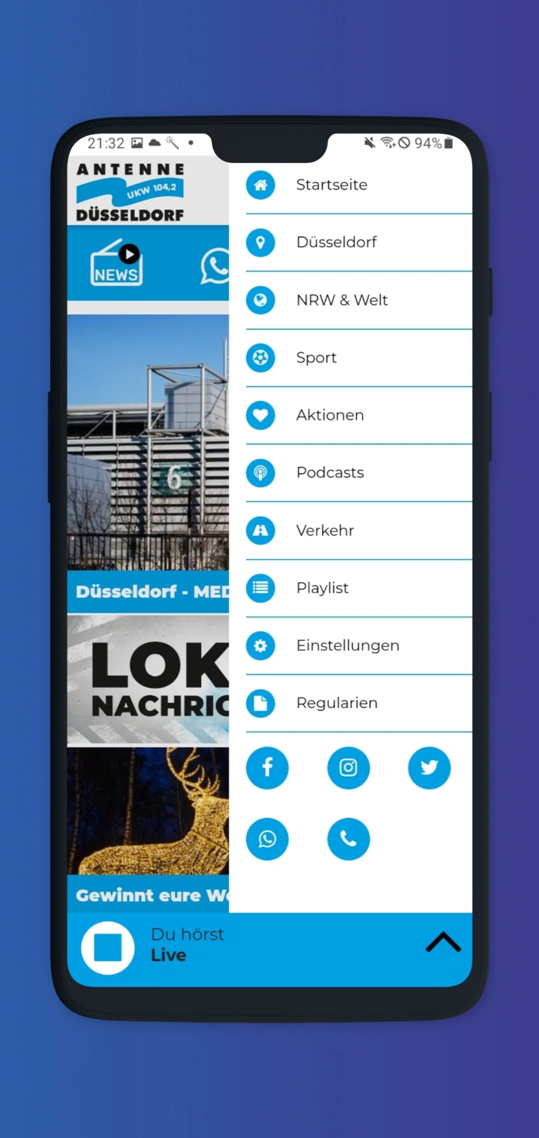 Antenne Düsseldorf | Indus Appstore | Screenshot