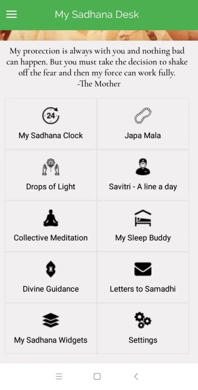 My Sadhana Desk on Sri Aurobin | Indus Appstore | Screenshot